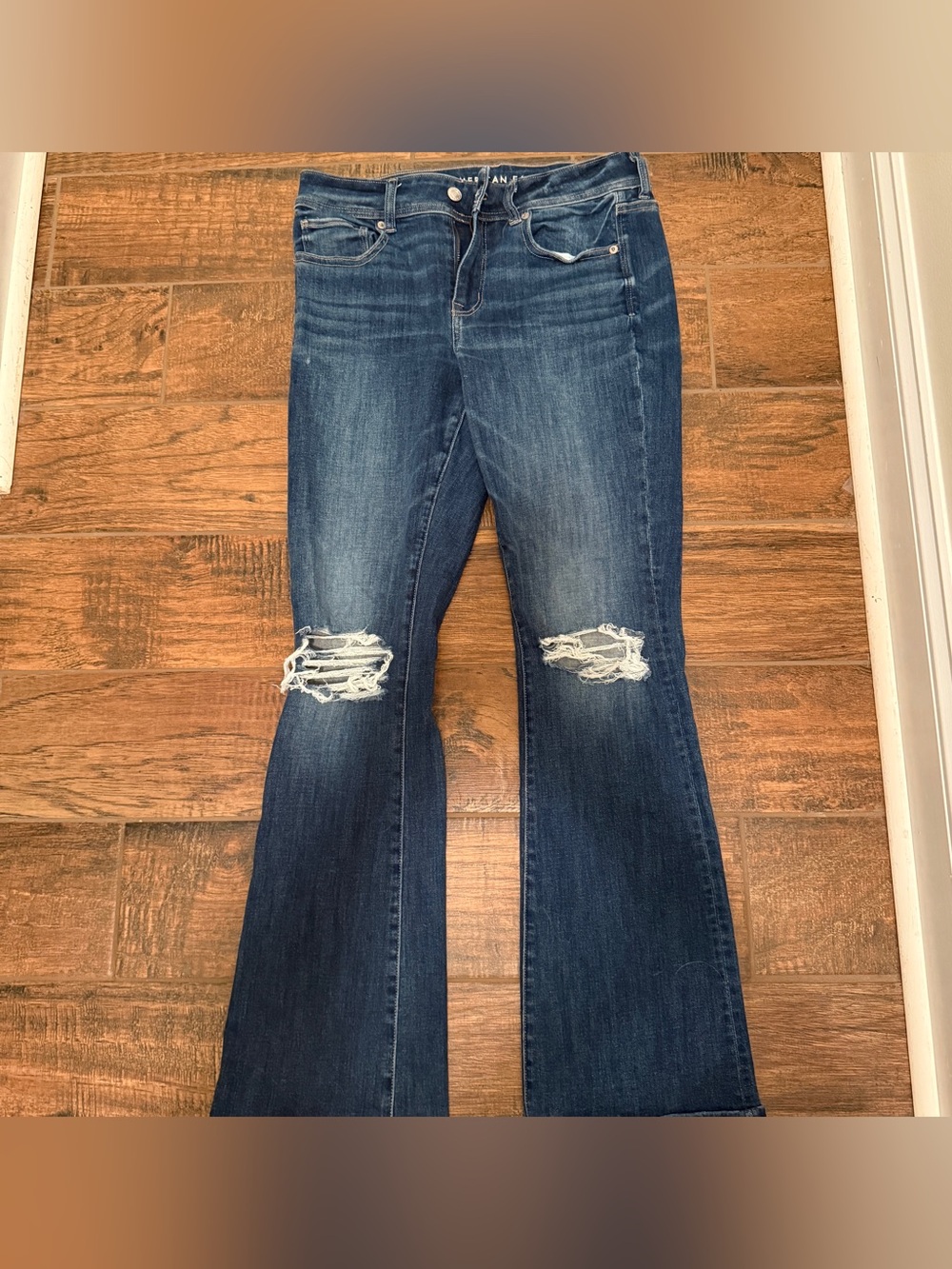 American Eagle Outfitters Dark Blue Kickboot Jean size 8